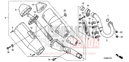 SILENZIATORE DI SCARICO (CRF250RA) CRF250RA di 2010